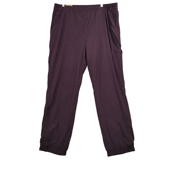 NEW Eddie Bauer Womens 16 Fleece-Lined Jogger Pants Purple - Picture 1 of 9
